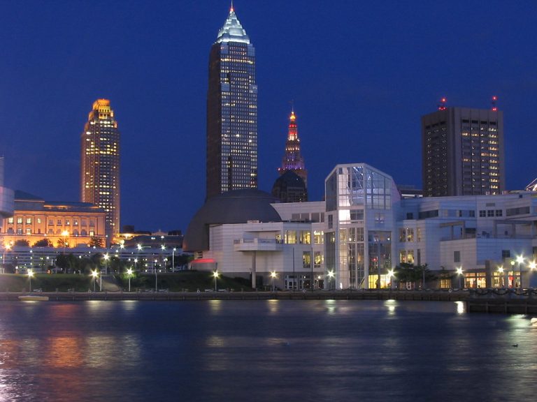 Cleveland, OH at night