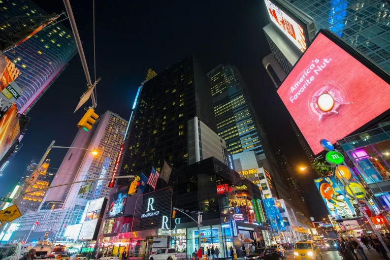 Lower Manhattan at night