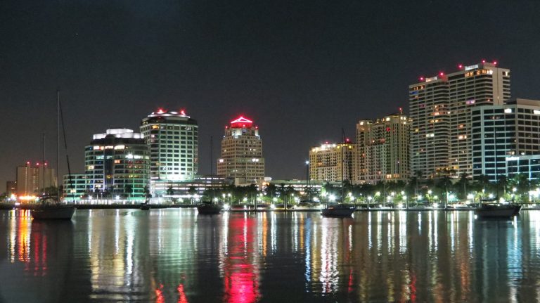 Miami, FL at night