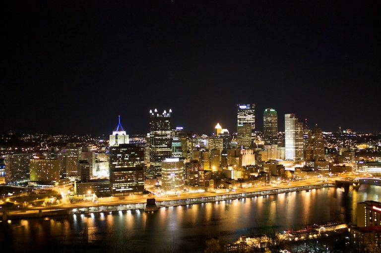 Pittsburgh, PA at night
