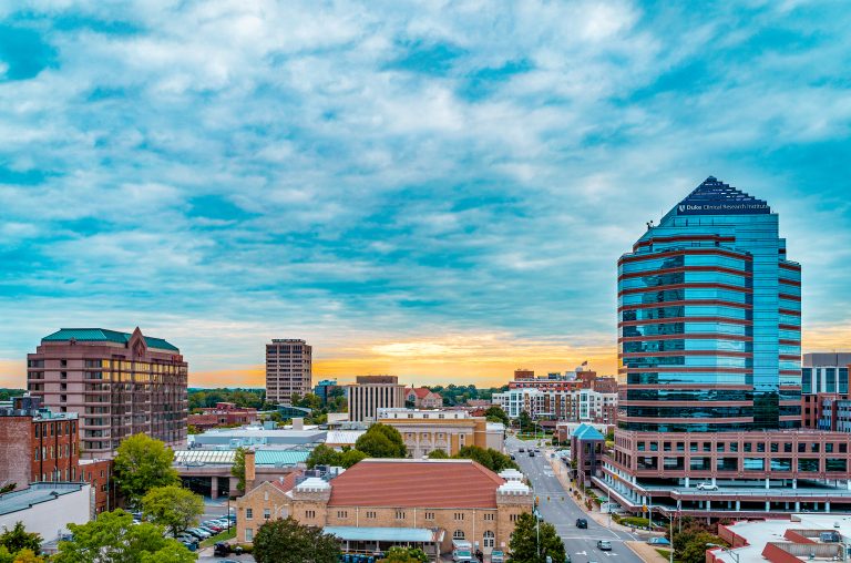 Aerial view of Durham, NC